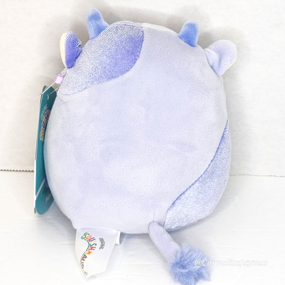 MARZIO 🐄 Blue Studded Velvet Cow Velvet Squad Original Squishmallow ☆ NWT ☆ - Picture 5 of 9